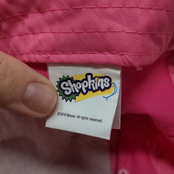 Shopkins Girl's Strapback Hat Pink OSFM Graphic Logo BFF's 2018 100% Cotton - Picture 7 of 8